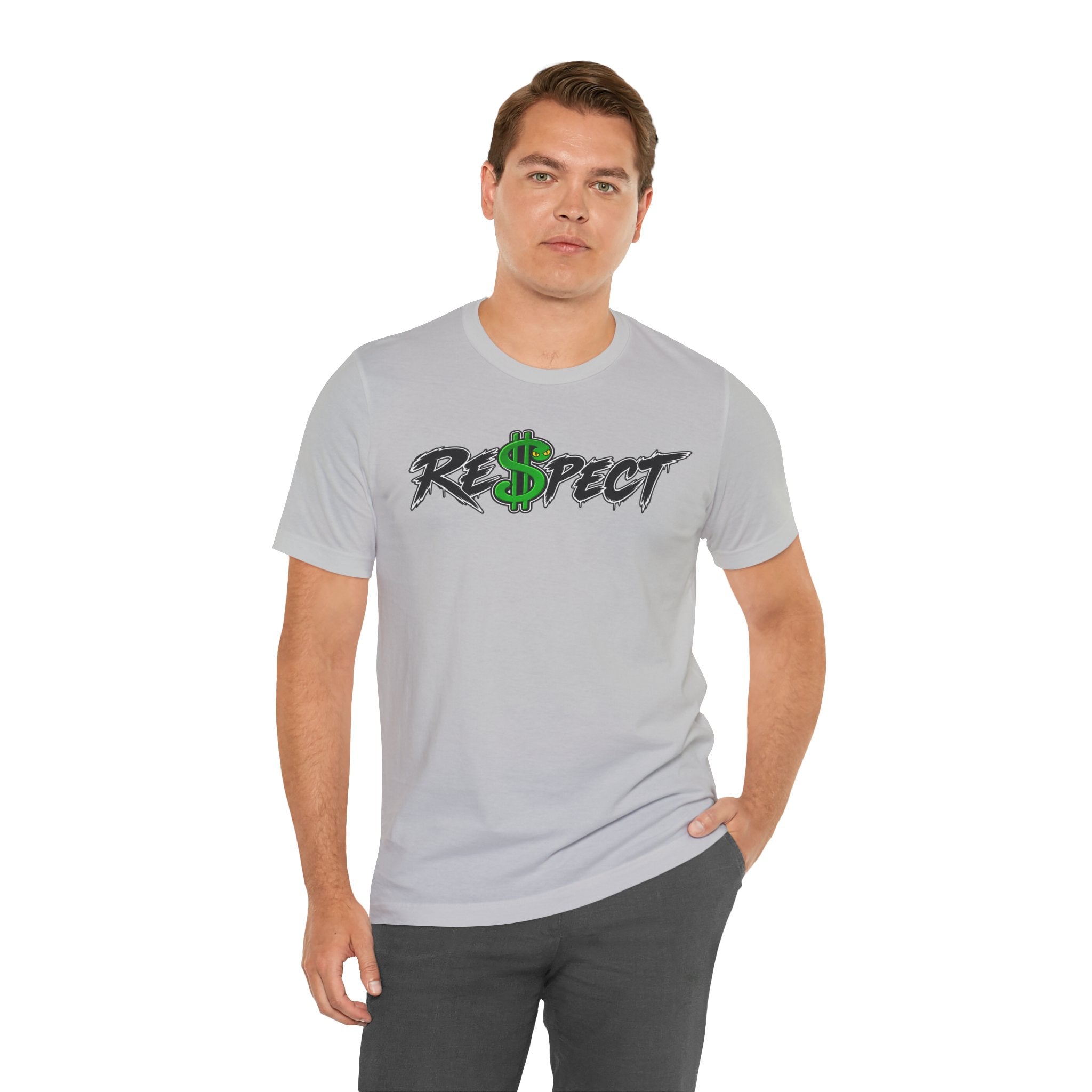 Unisex white color dark font combo