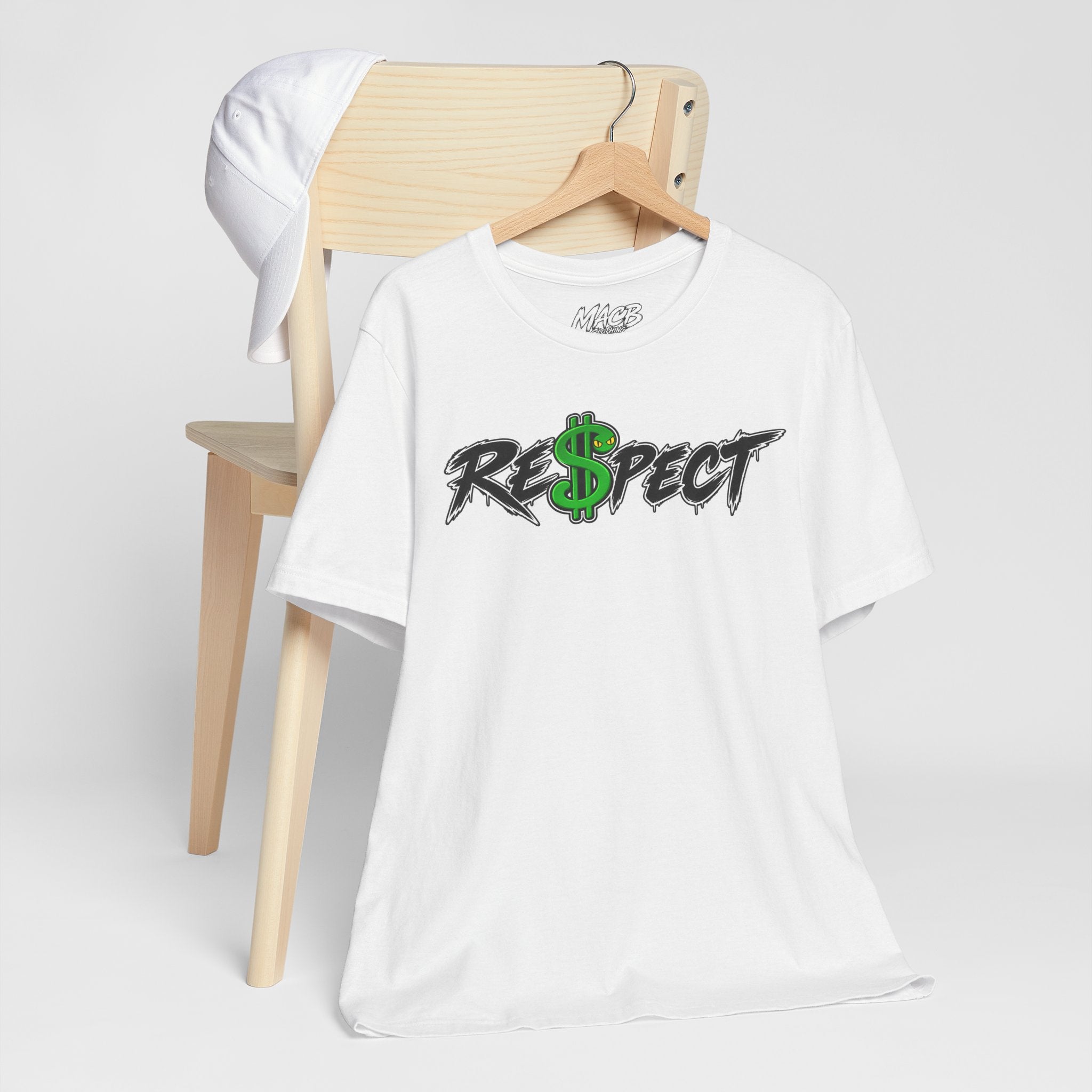 Unisex white color dark font combo