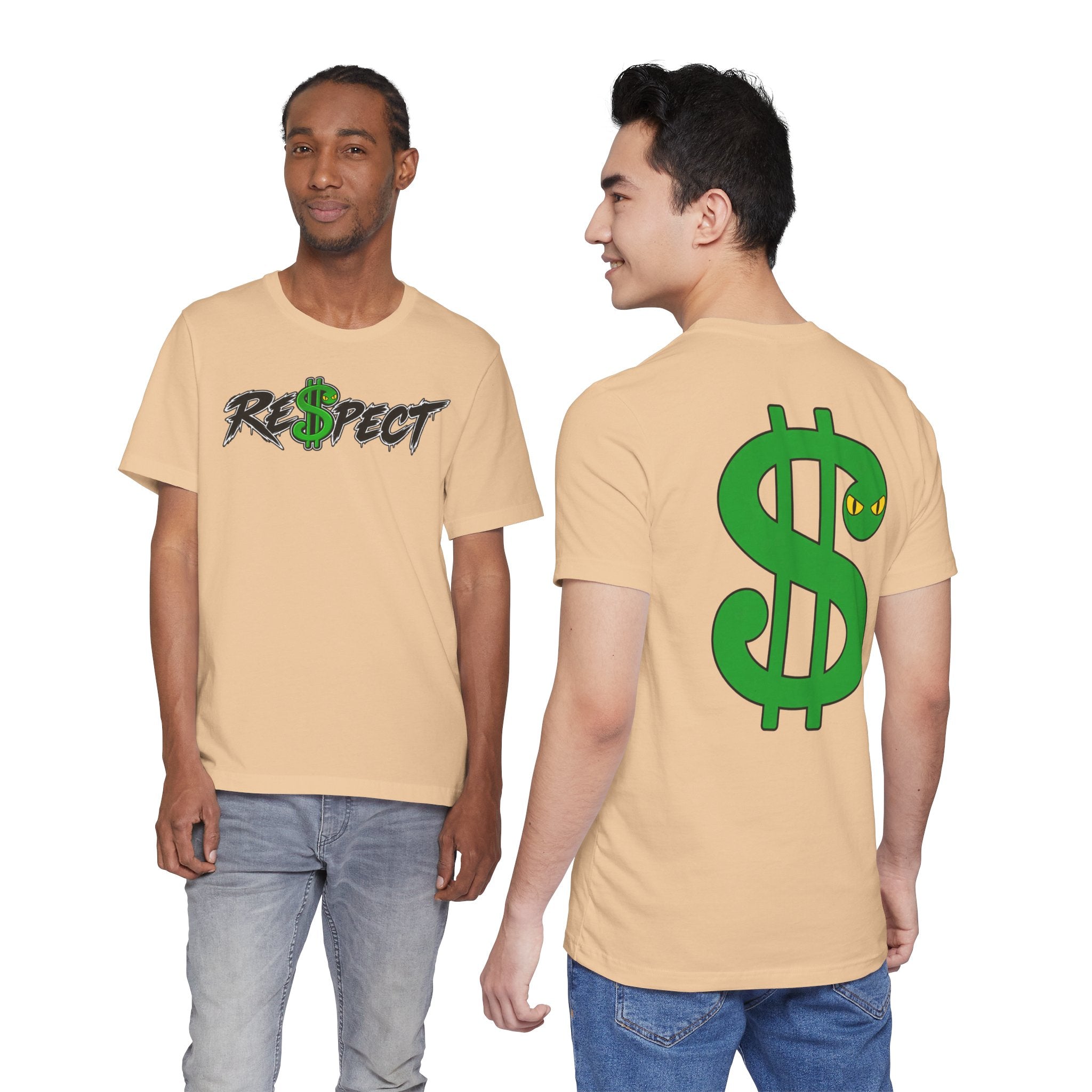 Unisex white color dark font combo