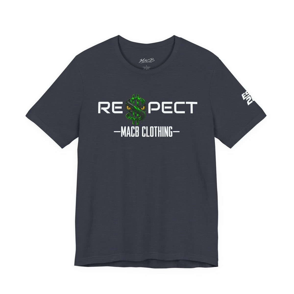 Unisex RESPECT dark color light font shirt