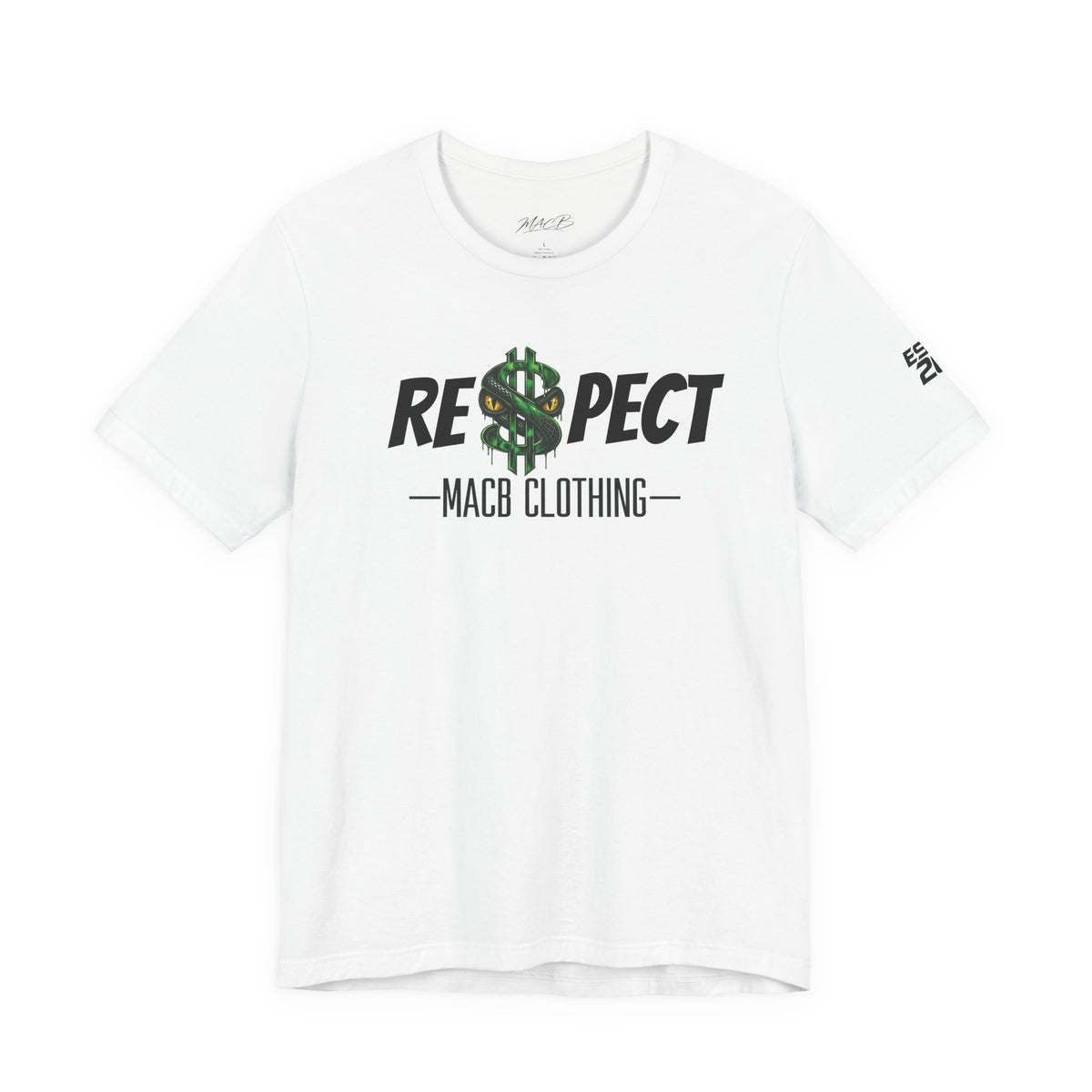 MACB updated S/Snake design unisex RE$PECT shirt