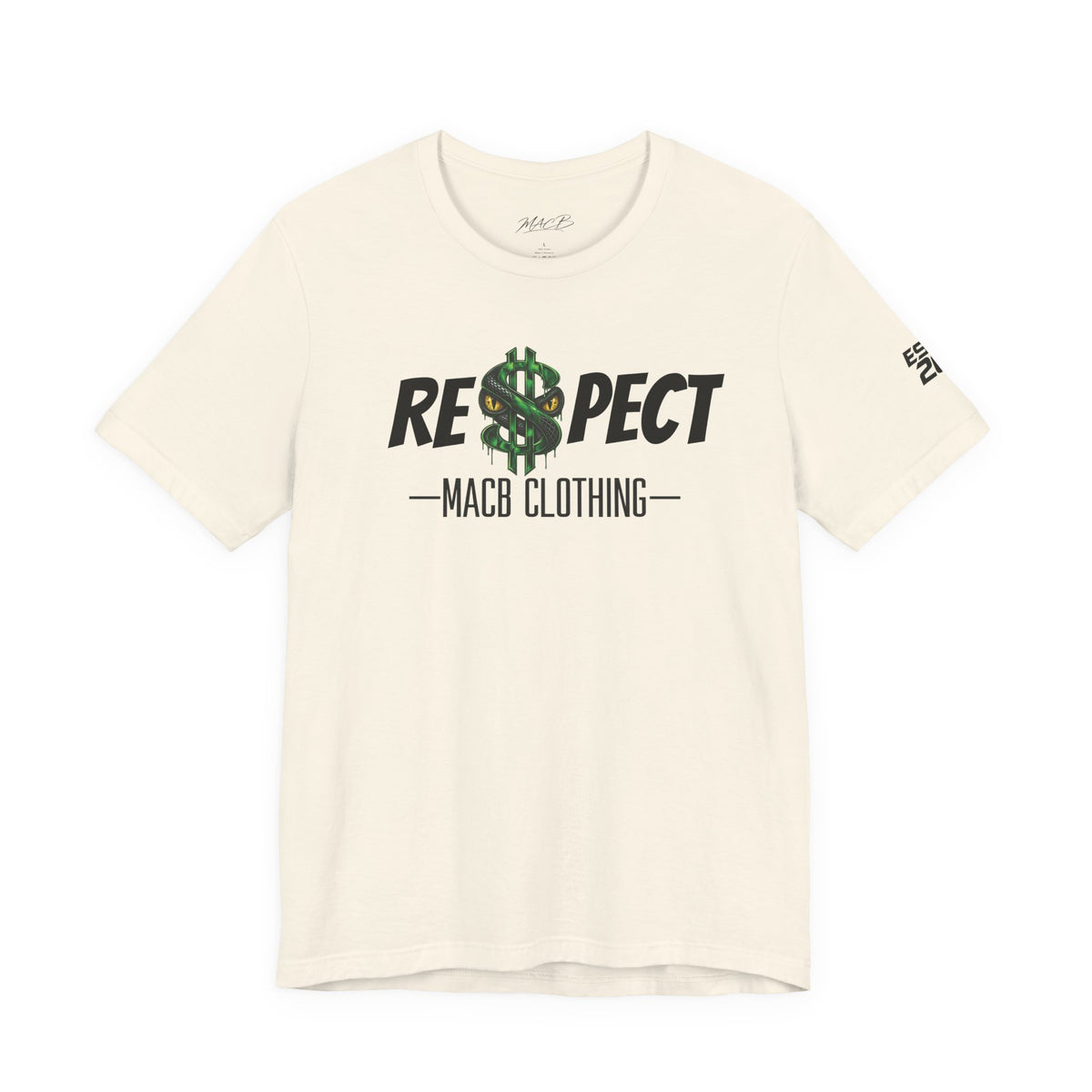 MACB updated S/Snake design unisex RE$PECT shirt