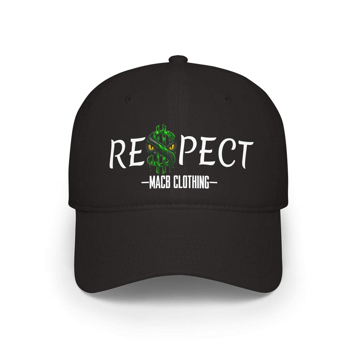 MACB LIGHT FONT RESPECT BASEBALL CAP
