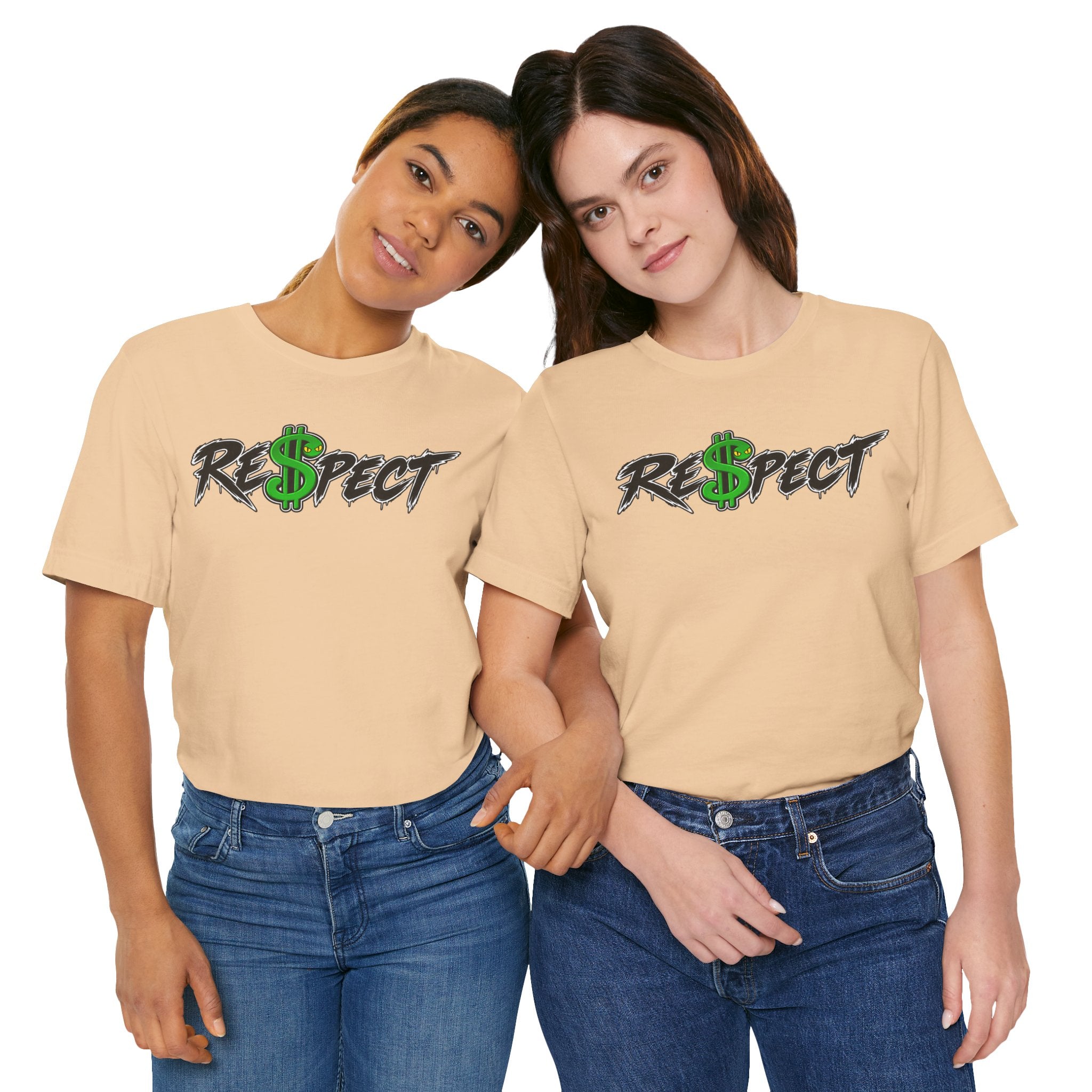 Unisex white color dark font combo