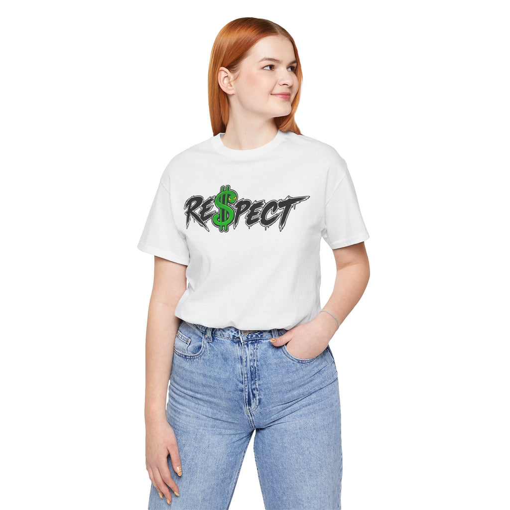 Unisex white color dark font combo