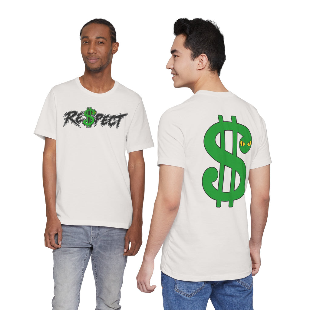 Unisex white color dark font combo