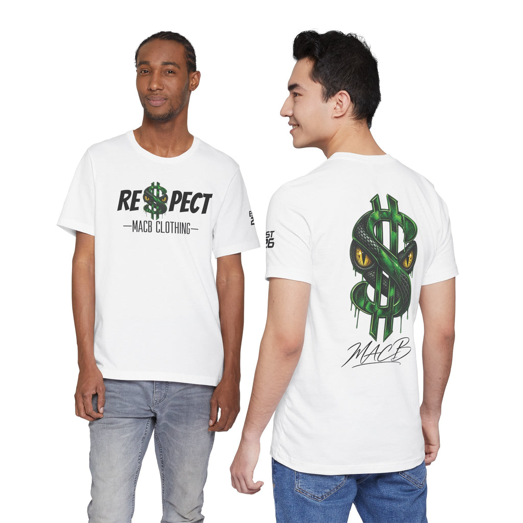 MACB updated S/Snake design unisex RE$PECT shirt