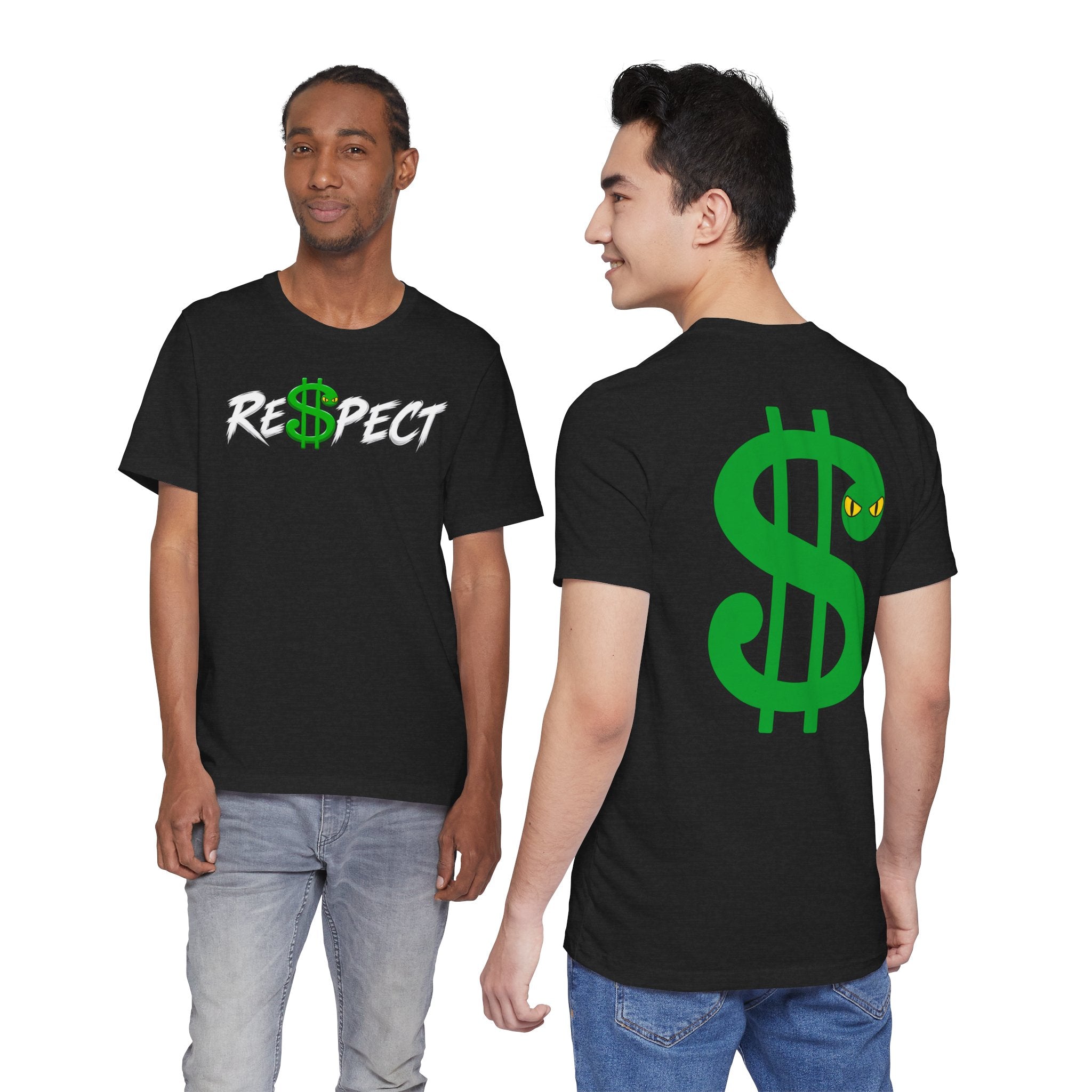 Unisex dark color white font combo
