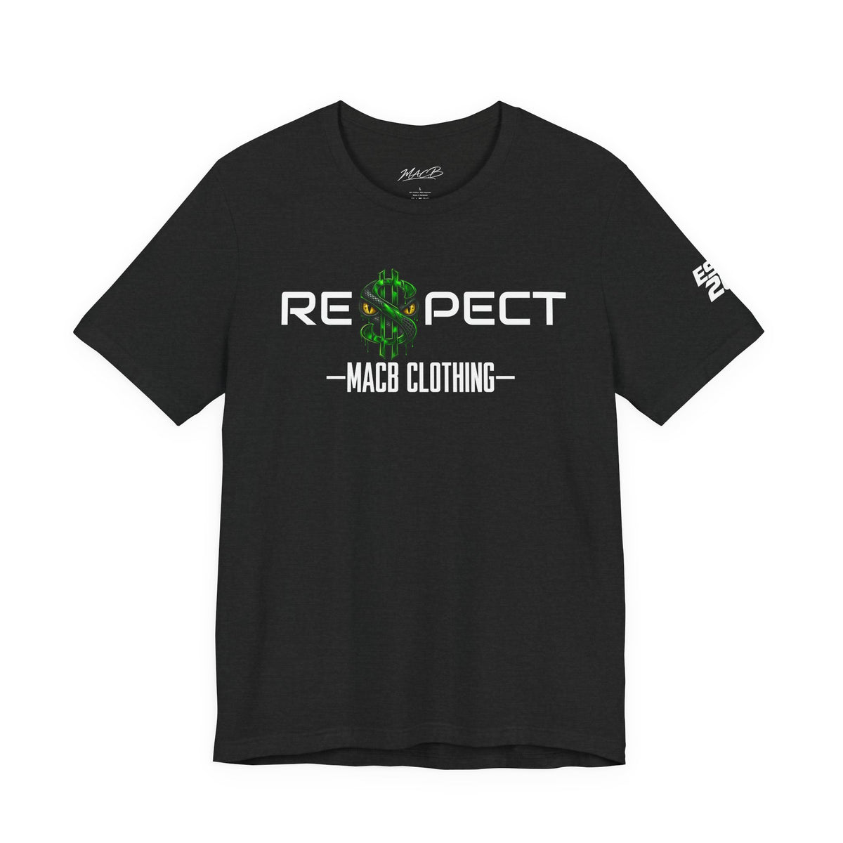 Unisex RESPECT dark color light font shirt