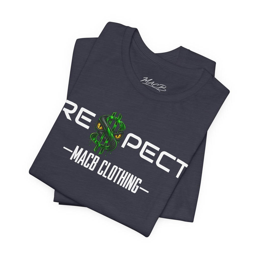 Unisex RESPECT dark color light font shirt