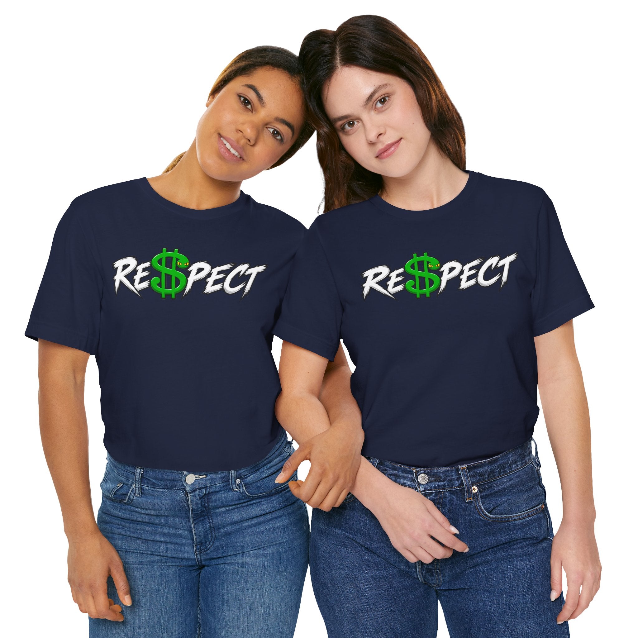 Unisex dark color white font combo