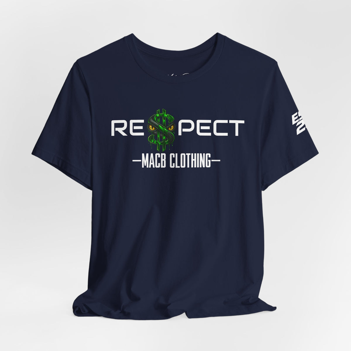 Unisex RESPECT dark color light font shirt