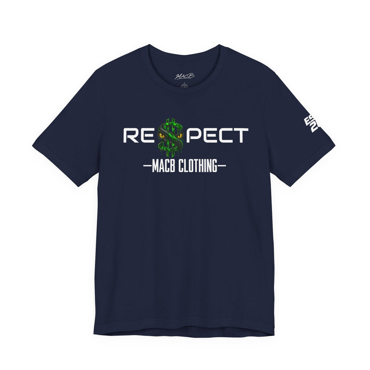 Unisex RESPECT dark color light font shirt