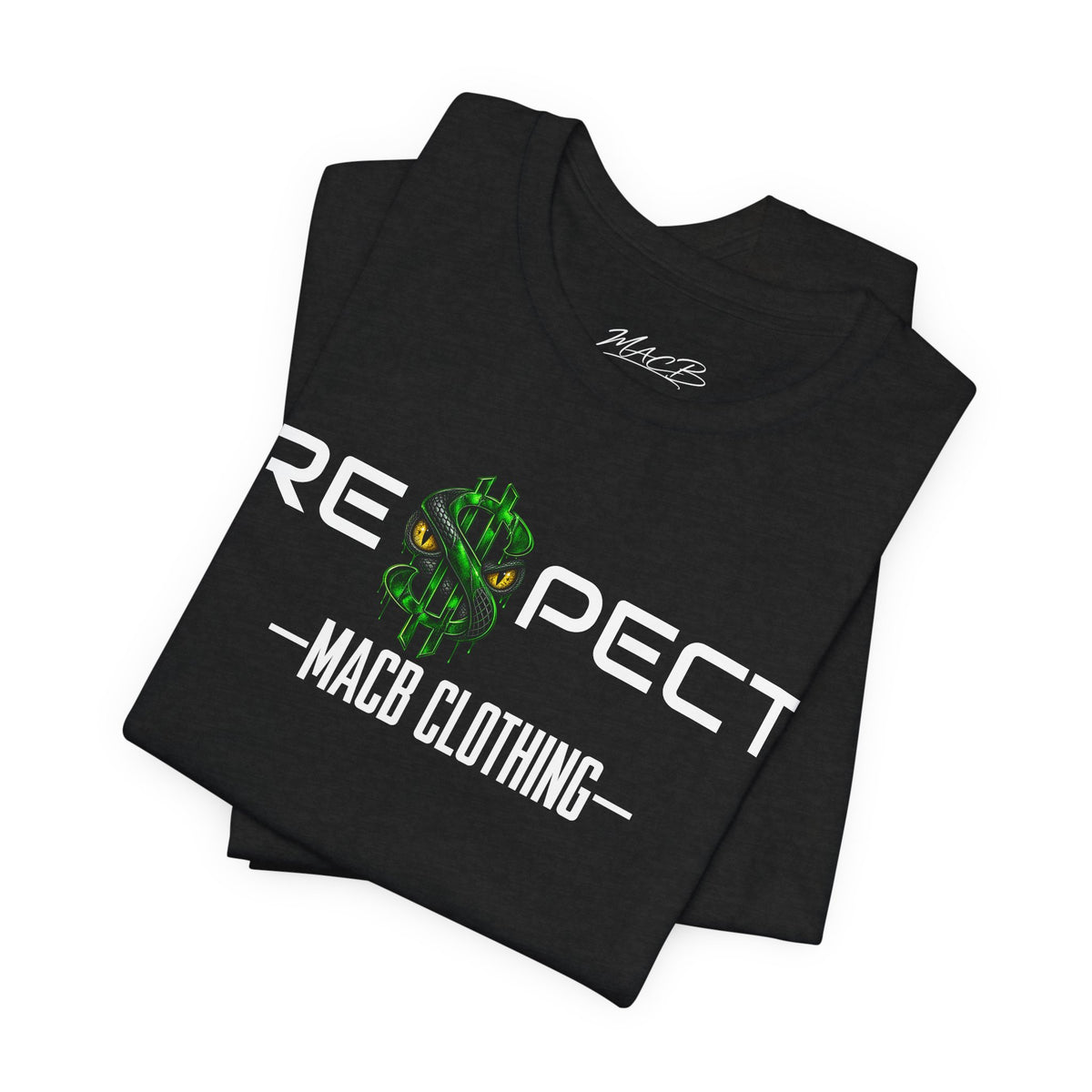 Unisex RESPECT dark color light font shirt