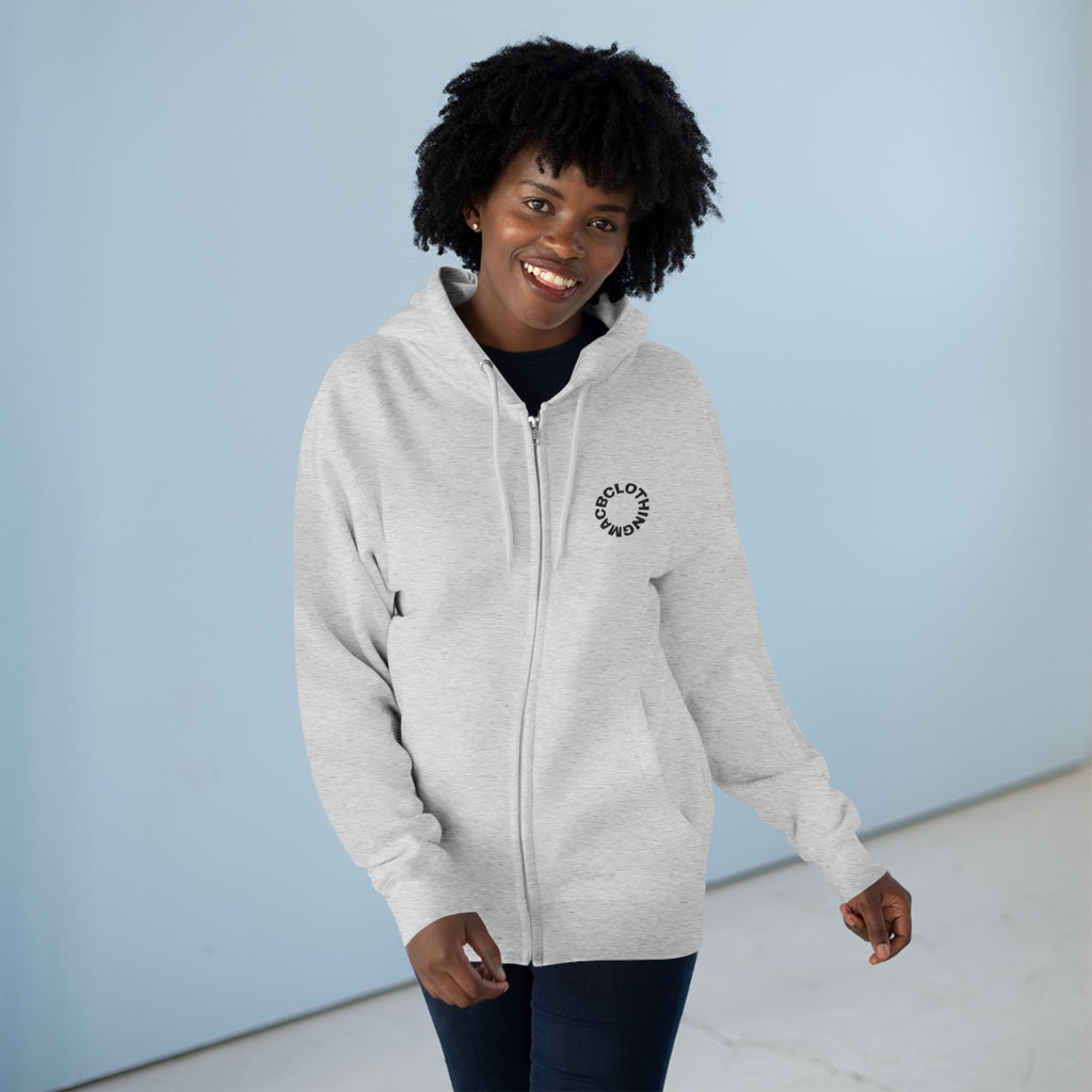 Unisex Zip Hoodie Large snake face back