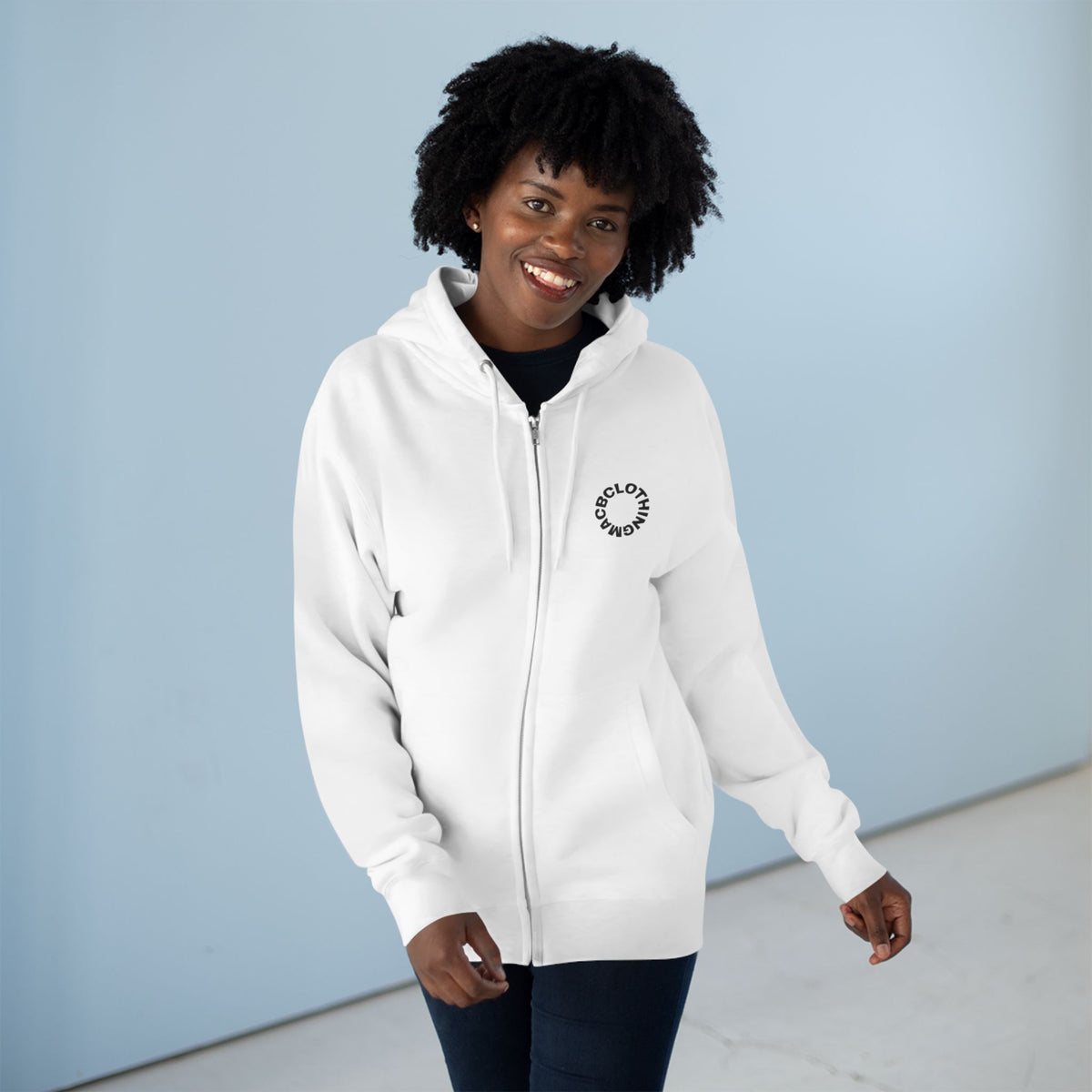 Unisex Zip Hoodie Large snake face back