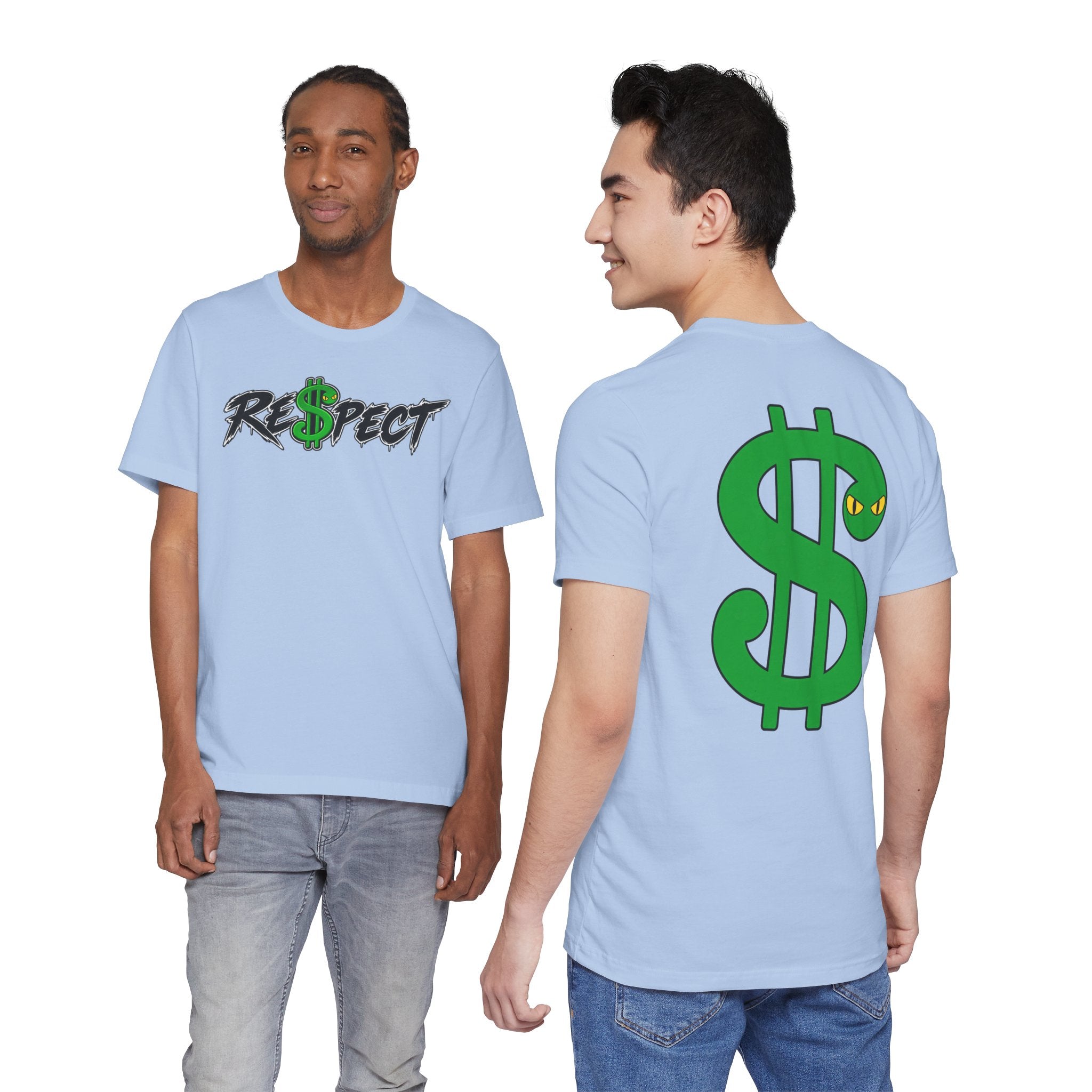 Unisex white color dark font combo