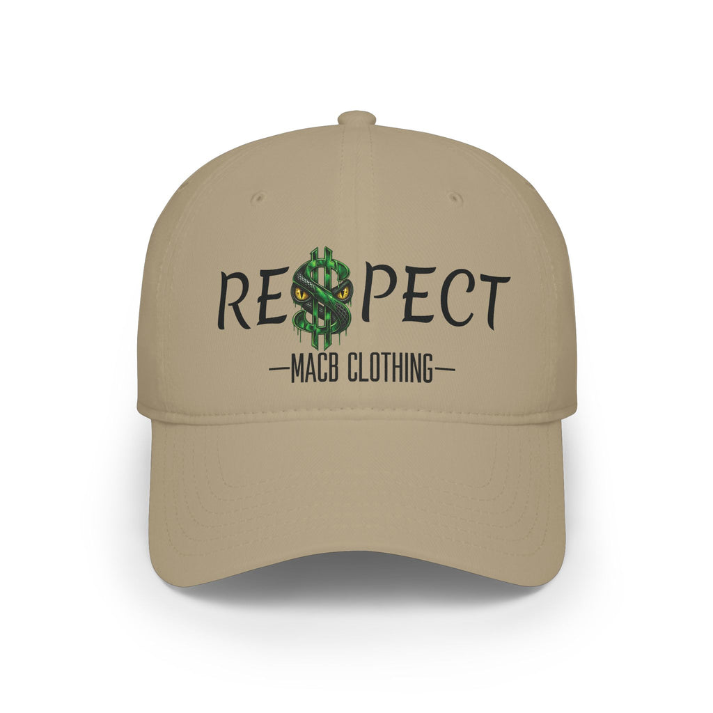 MACB DARK FONT RESPECT BASEBALL CAP
