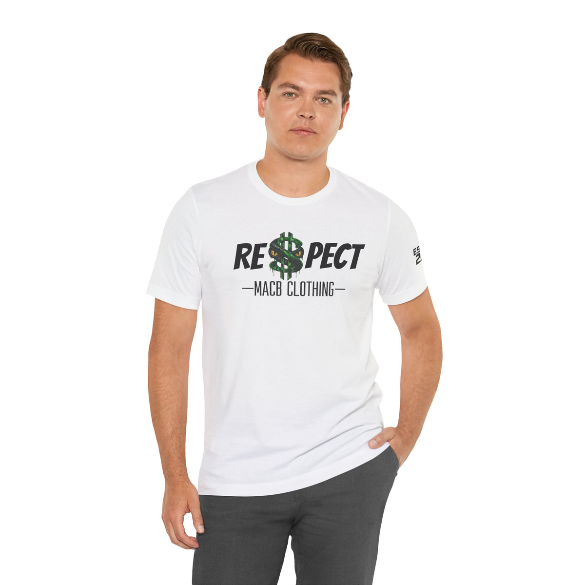 MACB updated S/Snake design unisex RE$PECT shirt