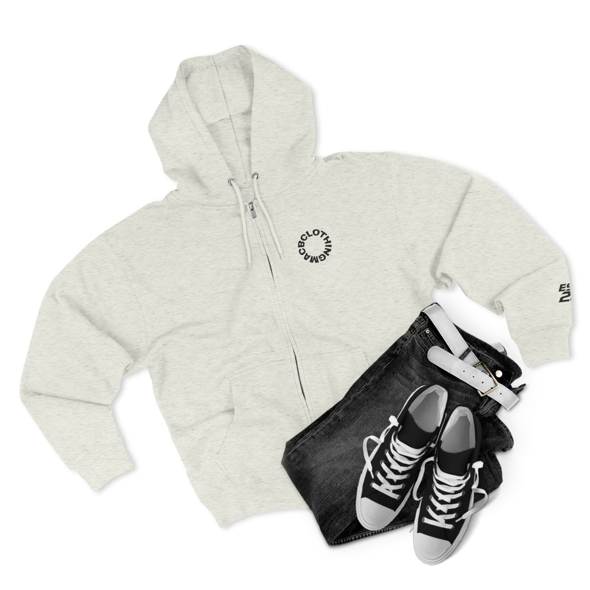 Unisex Zip Hoodie Large snake face back