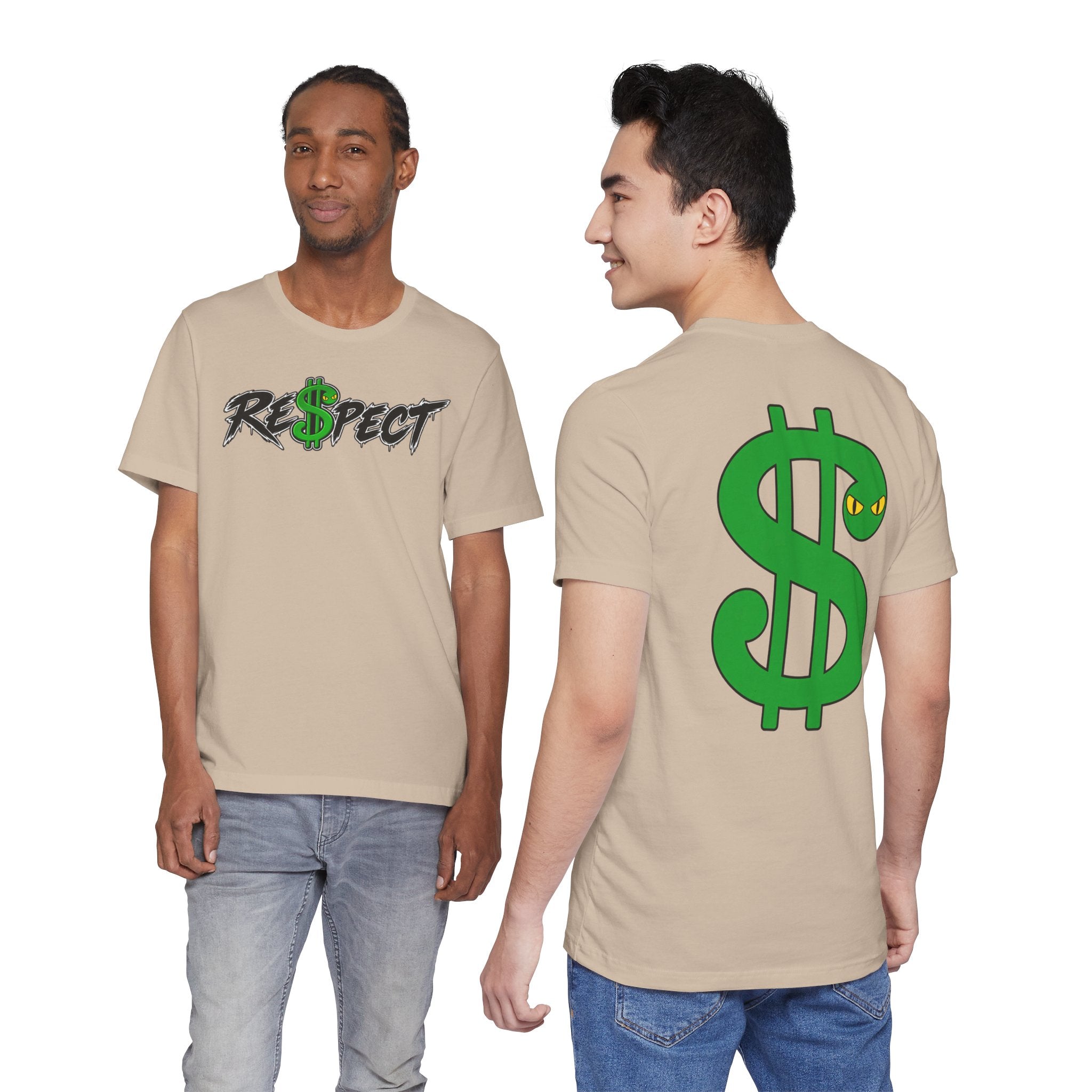Unisex white color dark font combo