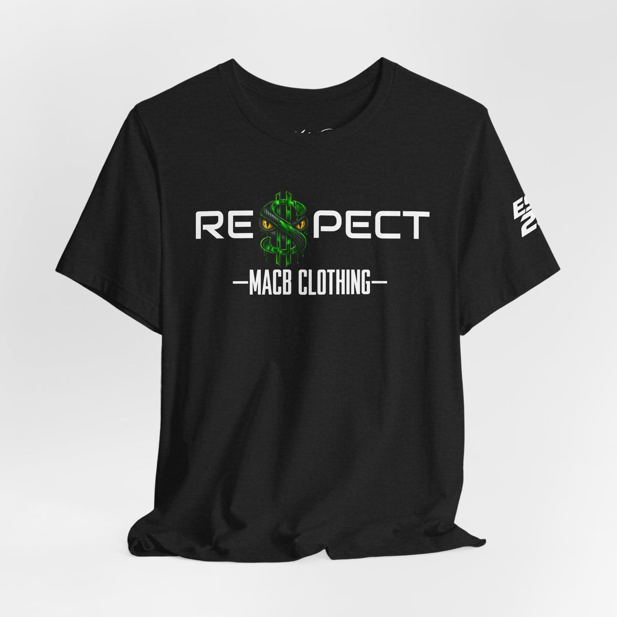 Unisex RESPECT dark color light font shirt